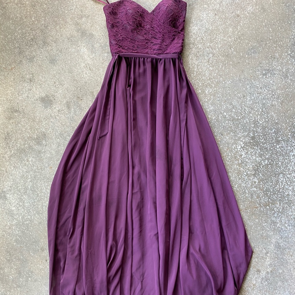 Maroon Kennedy Blue Bridesmaid Dress